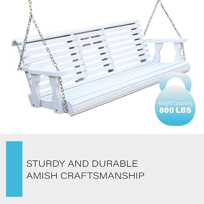 Porchgate Amish Heavy Duty Console Porch Swing - Image 4