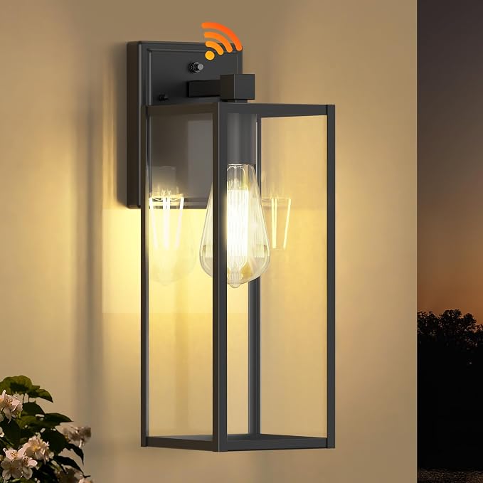 WIHTU 16in Dusk to Dawn Outdoor Lighting Fixtures, Exterior Front Porch Light by WIHTU