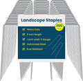 6 Inches Landscape Staples Galvanized Steel Garden Stakes Securing Pegs by Sweecomb