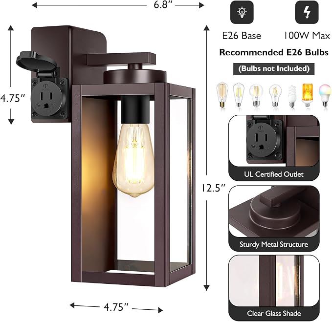 BesLowe 2-Pack Porch Lights - Image 6