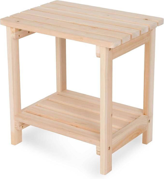 Shine Company Providence Rectangular Side Table – Natural by ShineCompany