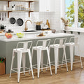 Metal Bar Stools Set of 4 Barstools Indoor/Outdoor Counter Height Bar Stools by ArlunarHome