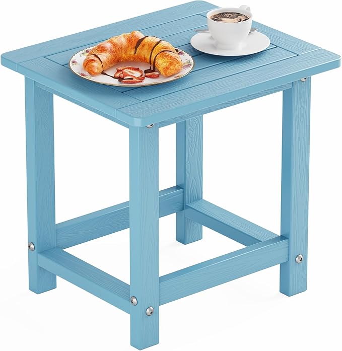 YEFU Outdoor Side Table for Patio: 16" HIPS Weather by YEFU