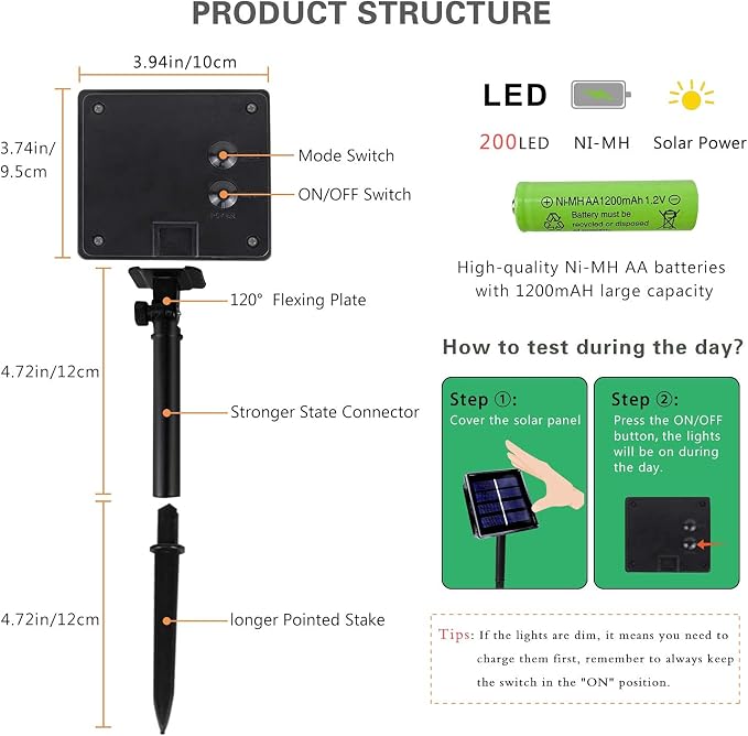 Extra-Long Solar String Lights Outdoor - Image 5