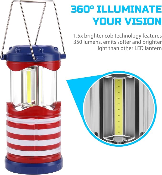 Lichamp LED Camping Lantern, 4 Pack Battery Powered Flashlight - Image 5