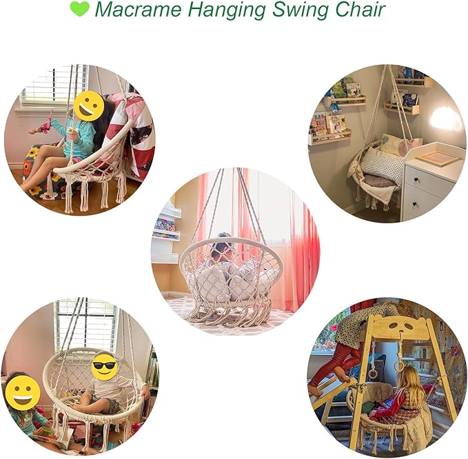 Macrame Hammock Chair Swing - Image 4