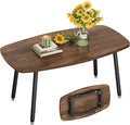 WOHOMO Folding Coffee Table for Small Spaces, No Assembly Farmhouse Portable by WOHOMO