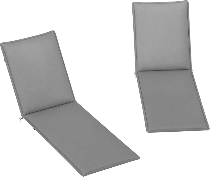 Outsunny Outdoor Lounge Chair Cushion Set of 2, UPF50+ 200gsm Fabric and 25D by Outsunny