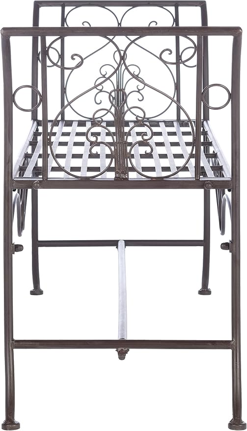 Safavieh PAT5016B Outdoor Collection Adina Rustic Brown Wrought Iron 51-inch - Image 4