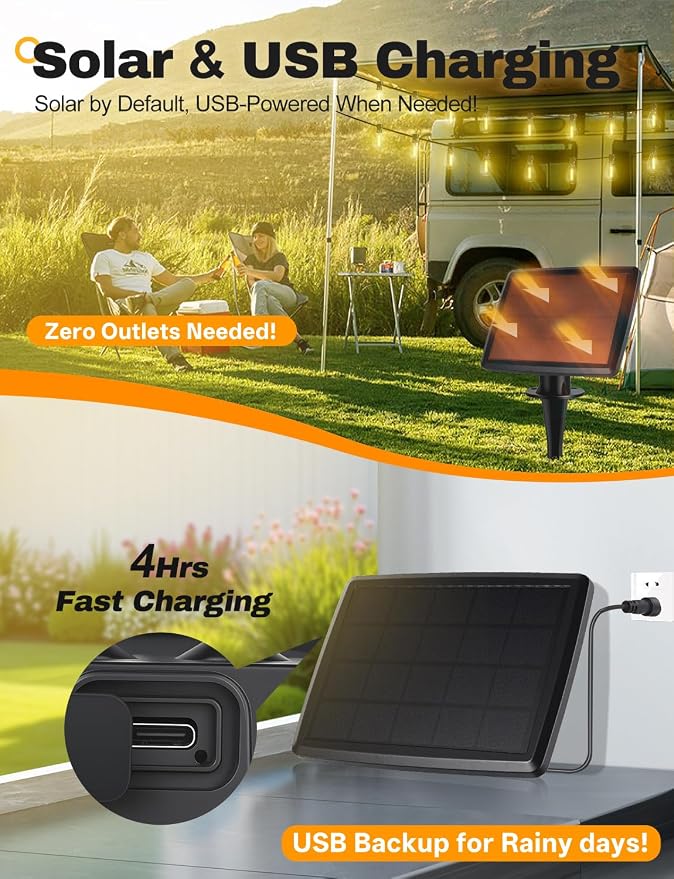 Tenmiro 120FT Solar Outdoor String Lights - Image 4
