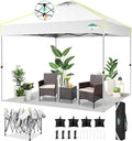 COBIZI 10x10 Pop Up Canopy Tent Without Removable Sidewalls, One Push Party by COBIZI