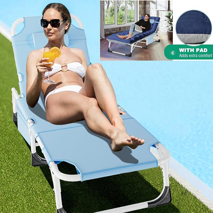 LILYPELLE Folding Chaise Lounge Chair - Image 5