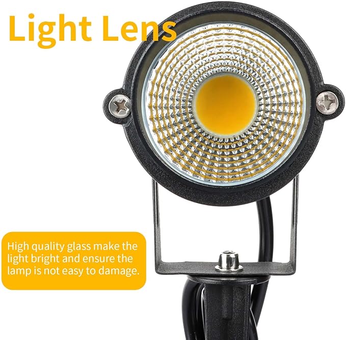 Warm White Spot lights Outdoor, 12W 3000K Landscape Spot Lights, IP65 - Image 5
