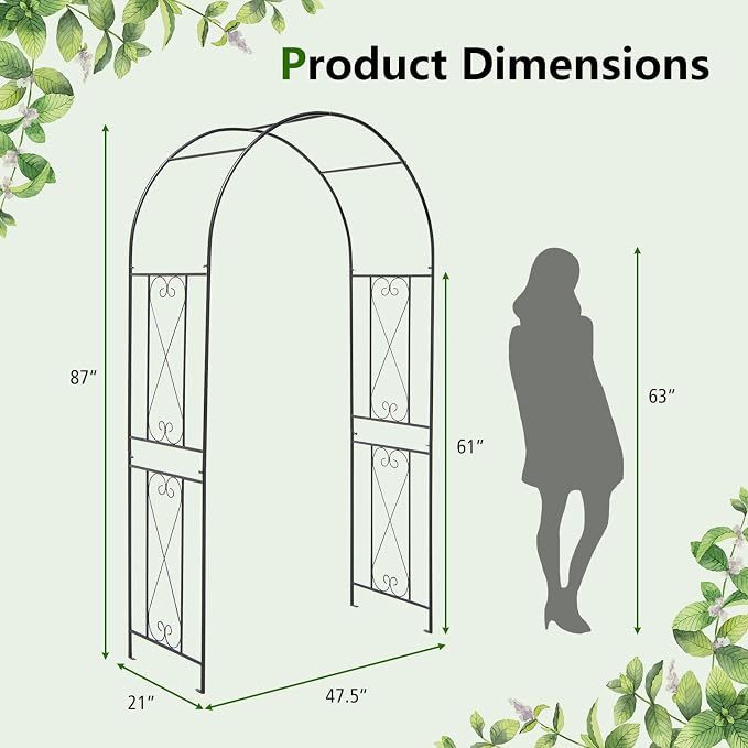 Giantex Garden Arch Trellis - Image 8