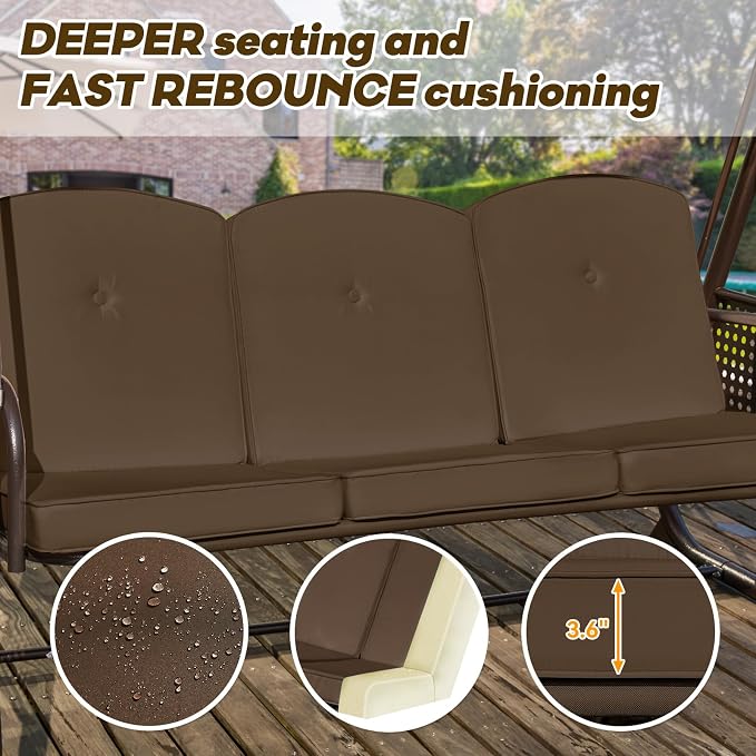 3 in 1 Outdoor Porch Swing - Image 6