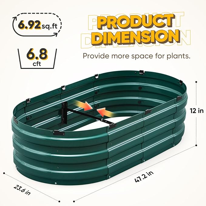 KING BIRD Raised Garden Bed Kit 2025 Upgraded 10-Minute Assembly Galvanized - Image 5