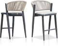 PURPLE LEAF Counter Height Bar Stool Set of 2 Patio Bar Stools Modern Bar by PURPLELEAF
