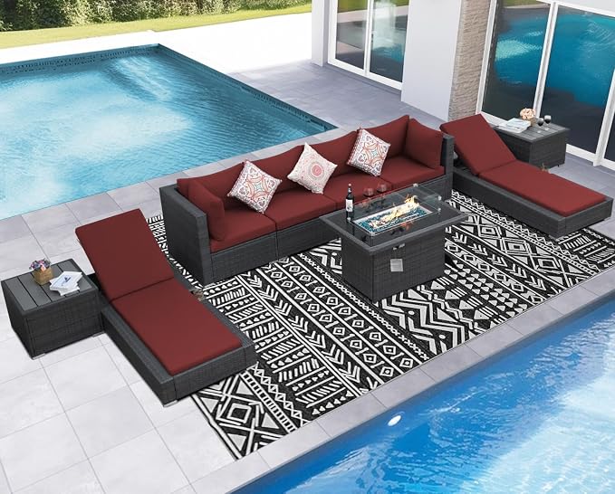 NICESOUL 9 Piece Outdoor Patio Furniture Set - Image 3