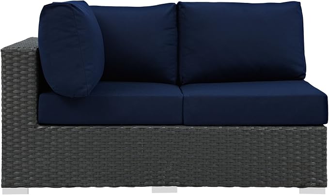 Modway EEI-1858-CHC-NAV Sojourn Wicker Rattan Outdoor Patio Coffee Table - Image 5