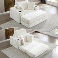 HANXIN 62" Chaise Lounge Chair Indoor, Oversized Corduroy Boneless Convertible by HANXIN