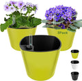Self Watering Planters for Indoor Plants 7 inch Flower Pot by GsGardenSpecialty