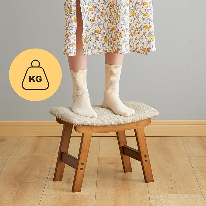 Foot Stool Ottoman Foot Rest Under Desk, Small Stool - Image 6