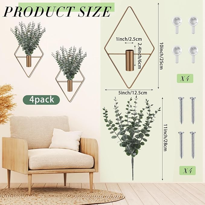 Jexine 8 Pcs Hanging Planters - Image 2