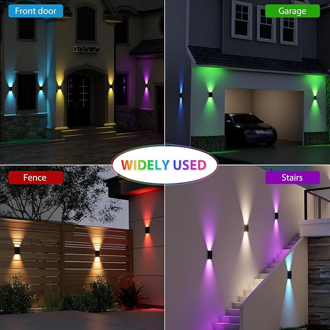Solar Lights Outdoor, 8 Lighting Modes Dusk to Dawn Lighting Wall Sconce IP67 - Image 7