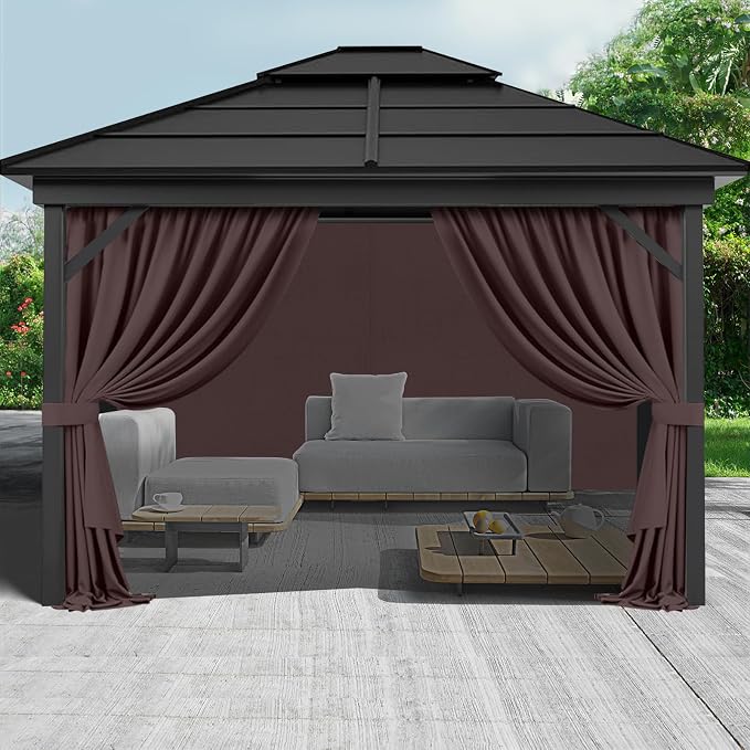 Gazebo Privacy Curtains 10' x 10' - Image 2