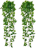 Hollyone 2pcs Artificial Hanging Plants 31" Fake Ivy Vine Faux Ivy Leaves by Hollyone