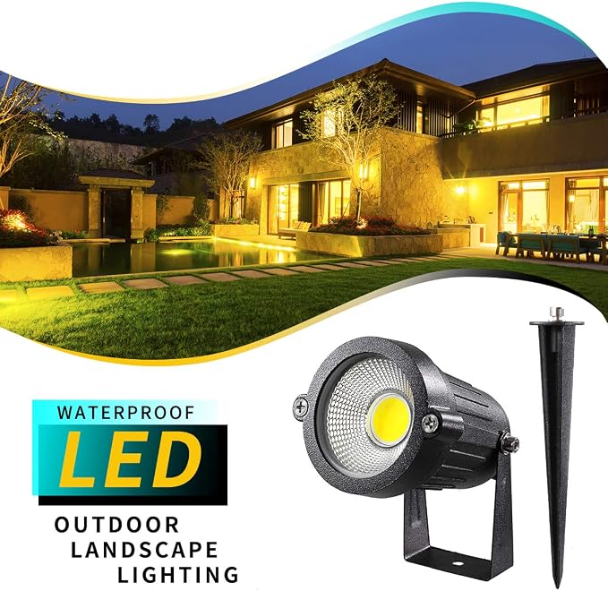 LED Landscape Lights, 5W 120V AC Outdoor Pathway Garden Yard Spotlight - Image 3