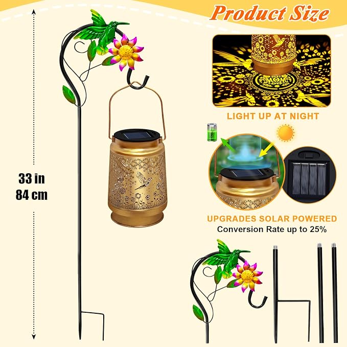 Solar Lanterns Outdoor Waterproof Hummingbird - Image 6