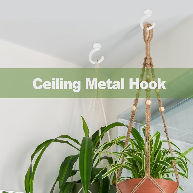 4pcs Ceiling Hooks for Hanging Plants, Hanging Lights Metal Small Hooks - Image 7