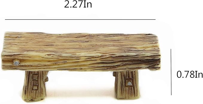 3Pcs Mini Resin Bench Miniature Fairy Garden Bench Dollhouse Accessories Statue - Image 2