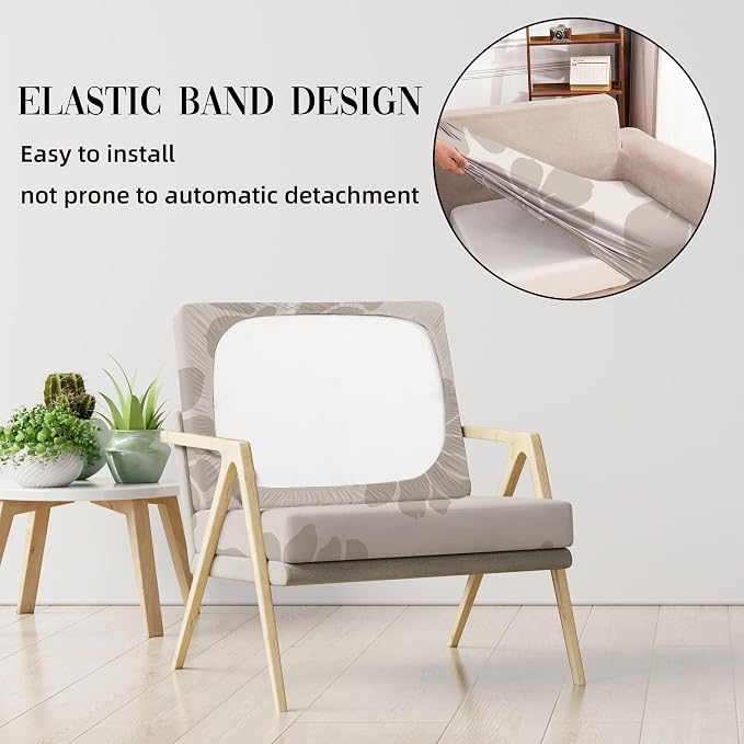 8Pcs Stretch Patio Cushion Covers Outdoor Cushion Cover, Jacquard Stretch - Image 5