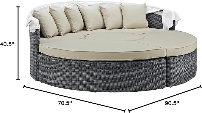 Modway Summon Outdoor Patio Daybed - Image 3