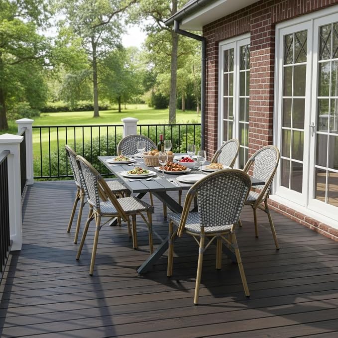 PURPLE LEAF 7 Pieces Outdoor Dining Set Patio Furniture Set by PURPLELEAF