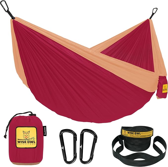Wise Owl Outfitters Camping Hammock – 500lbs Portable Hammock by WiseOwlOutfitters
