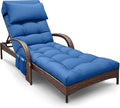 Outdoor Chaise Lounge Cushion, Waterproof Lounge Chair Cushion by Moutosne