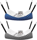 Jetec 2 Pack Cat Hammock for Cage, Catio Accessories Reversible Soft Cats Bed by Jetec