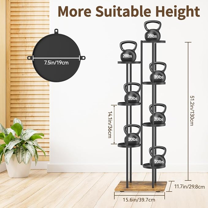 LASZOLA Black 7 Tier Plant Stand Indoor Heavy Duty Metal Planter Flower Holder - Image 7