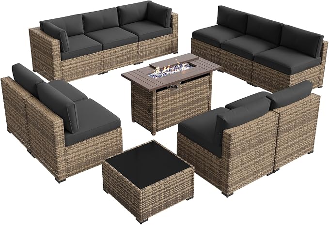 Aoxun Patio Furniture Sets, 12-Piece Outdoor Patio Furniture - Image 8