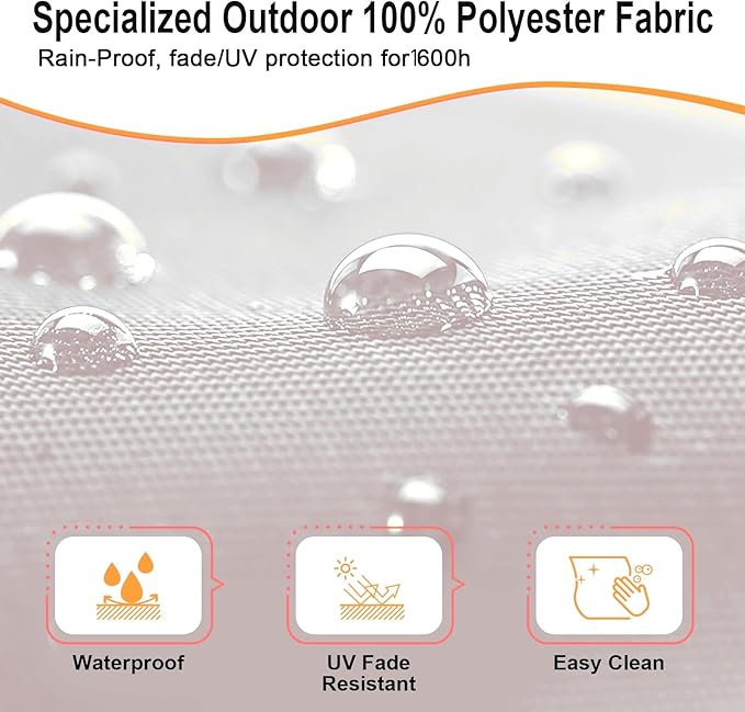 Outdoor Twin daybed Cover, for Outside Patio Porch Swing Chair Mattress Bolster - Image 3
