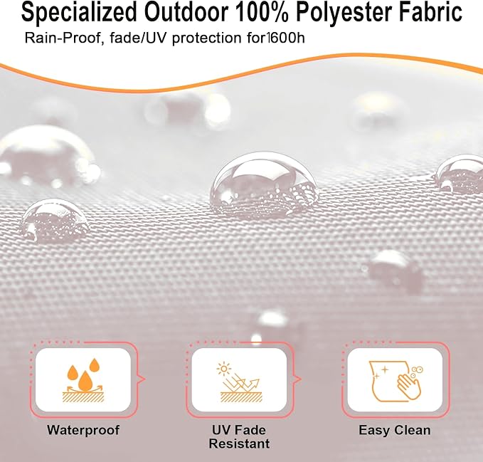 Outdoor Twin daybed Cover, for Outside Patio Porch Swing Chair Mattress Bolster - Image 3