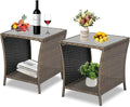 Kinfant Rattan Patio Side Table by Kinfant