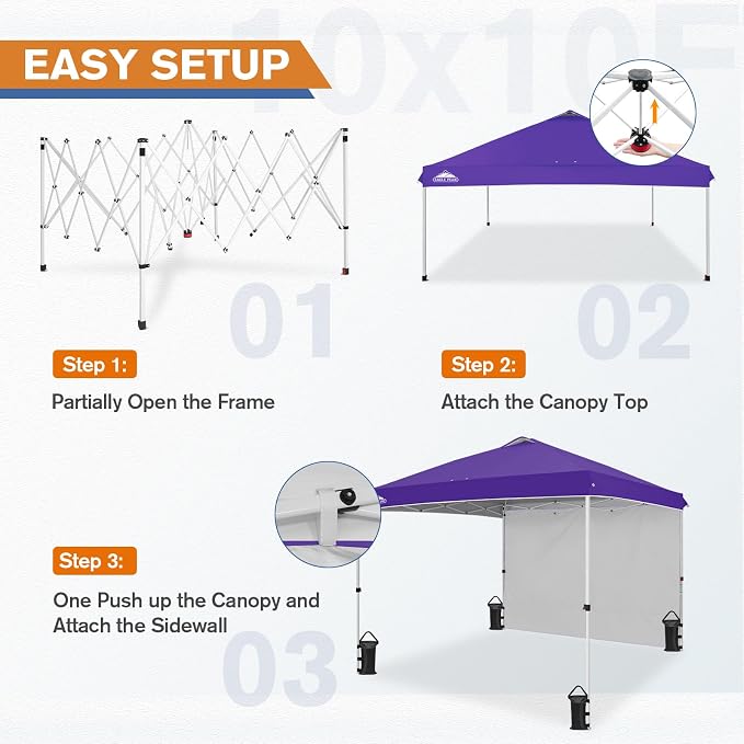 EAGLE PEAK Commercial Canopy 10x10 Pop Up Canopy Tent - Image 2