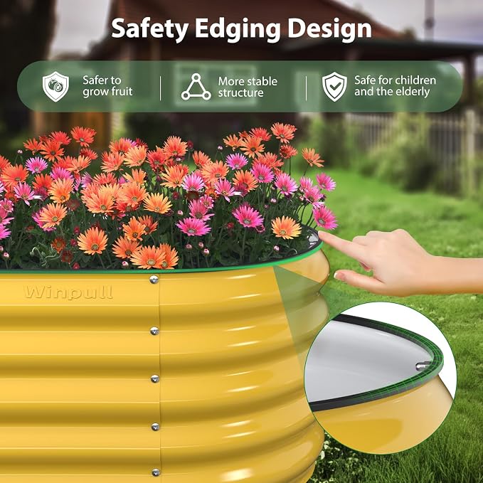 8x2x1.5 ft Galvanized Steel Raised Garden Bed, Raised Garden Bed Kit, - Image 2