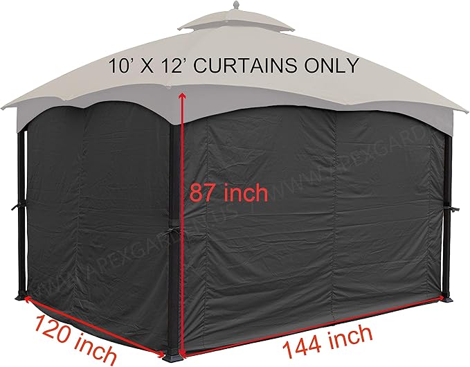 APEX GARDEN Four-Side Privacy Curtain Set - Image 3