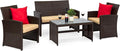 Best Choice Products 4-Piece Outdoor Wicker Patio Conversation Furniture Set by BestChoiceProducts