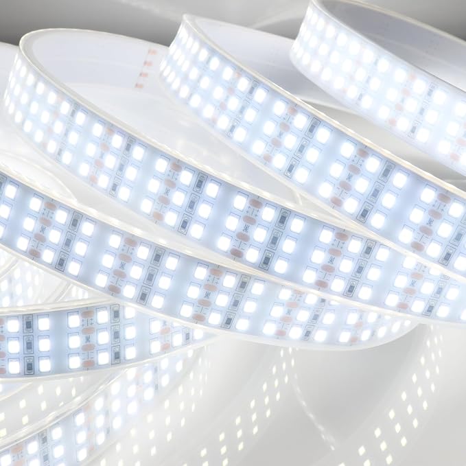 16.4Ft Super Bright Triple Row LED Strip Lights, Daylight White 6000K DC12V - Image 4